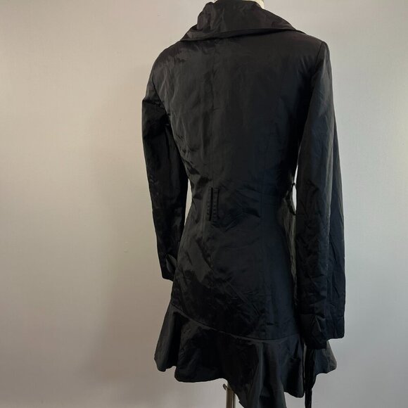 Cole Haan Women's Black Ruffled Lightweight Jacket - Size XS - Picture 7 of 8